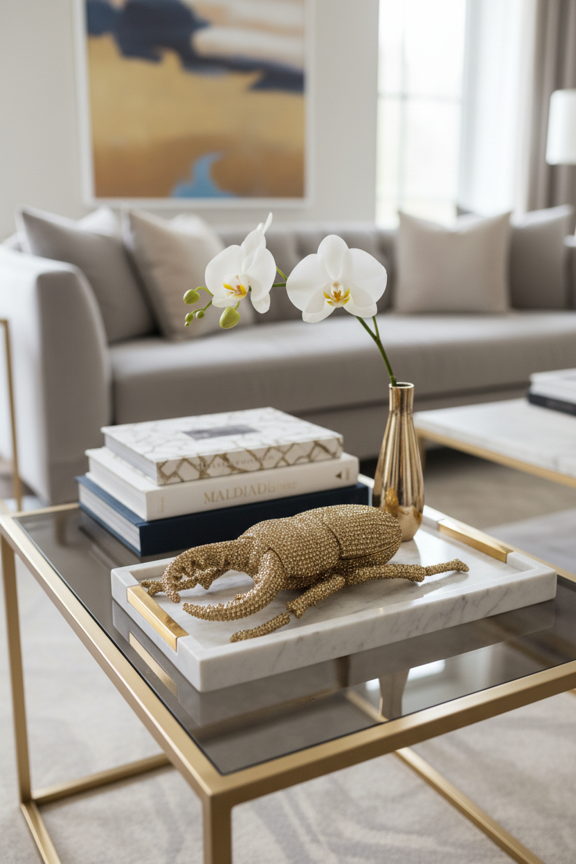 OGGETTISTICA -SCARABEO CRISTALLI ORO- DA PARETE