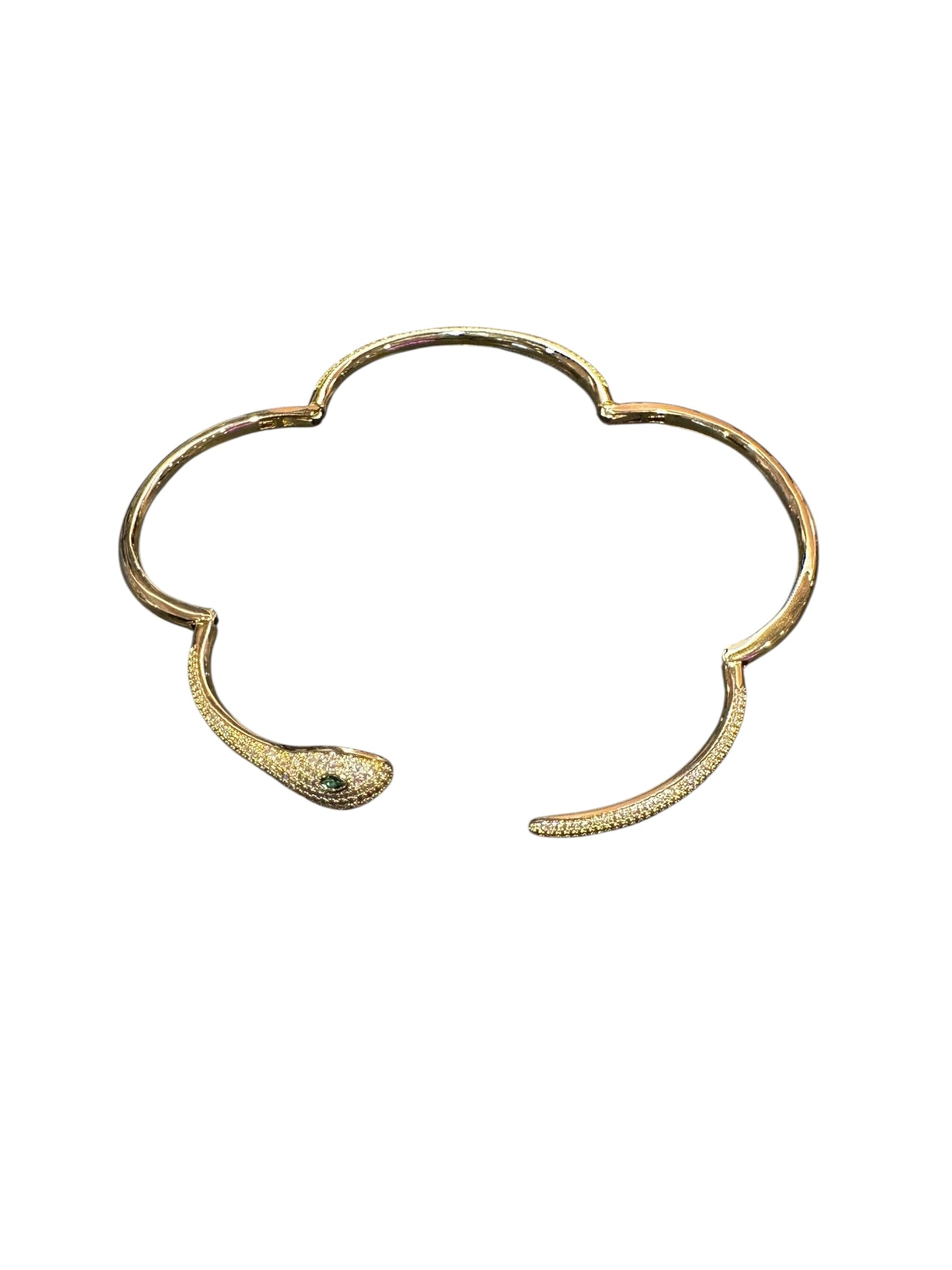 BRACCIALE SERPENTE richiudibile placato oro