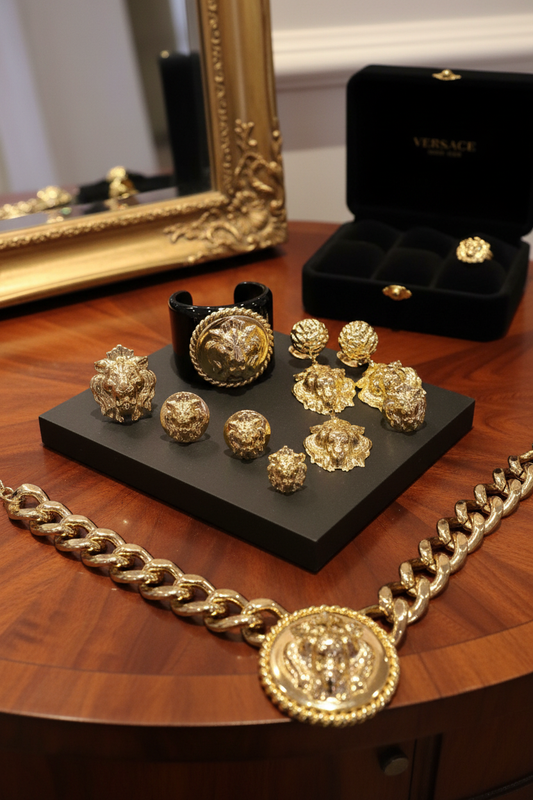 ANELLO LEONE regolabile placato oro