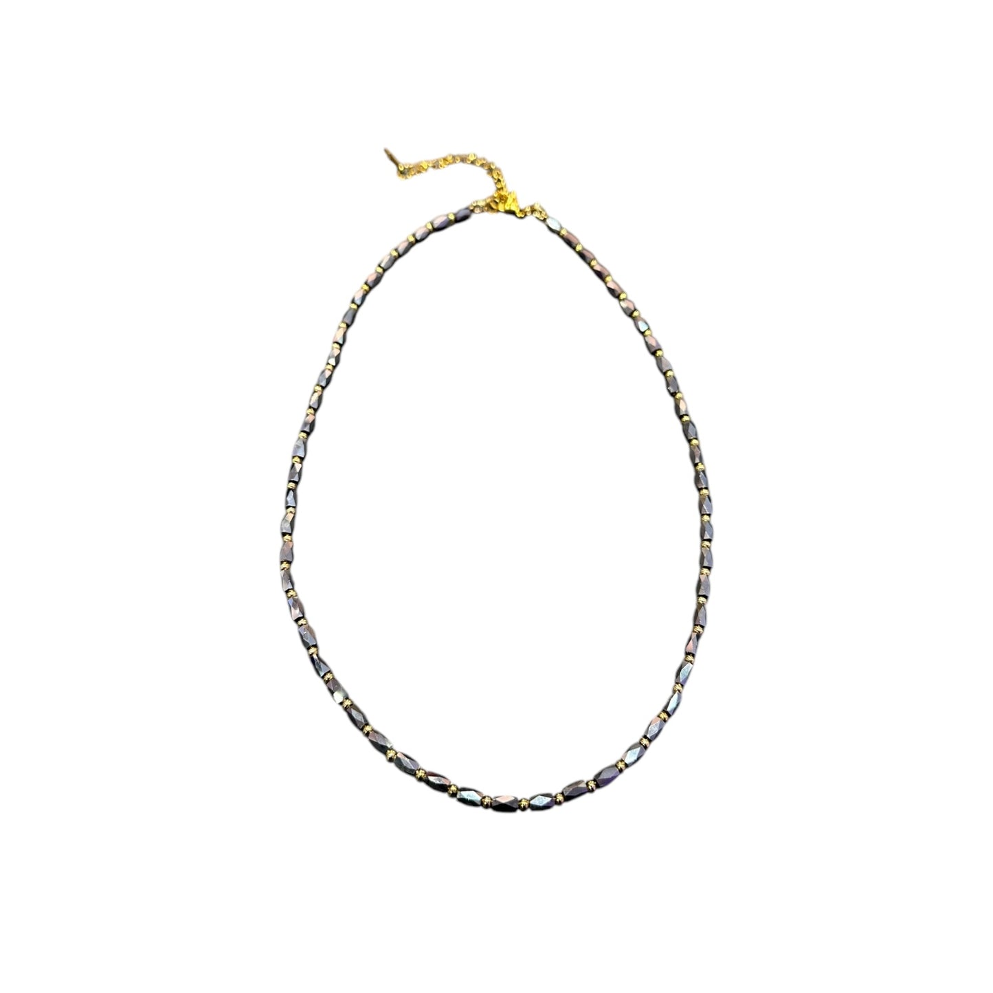 Collana Girocollo con Pietre in Ematite