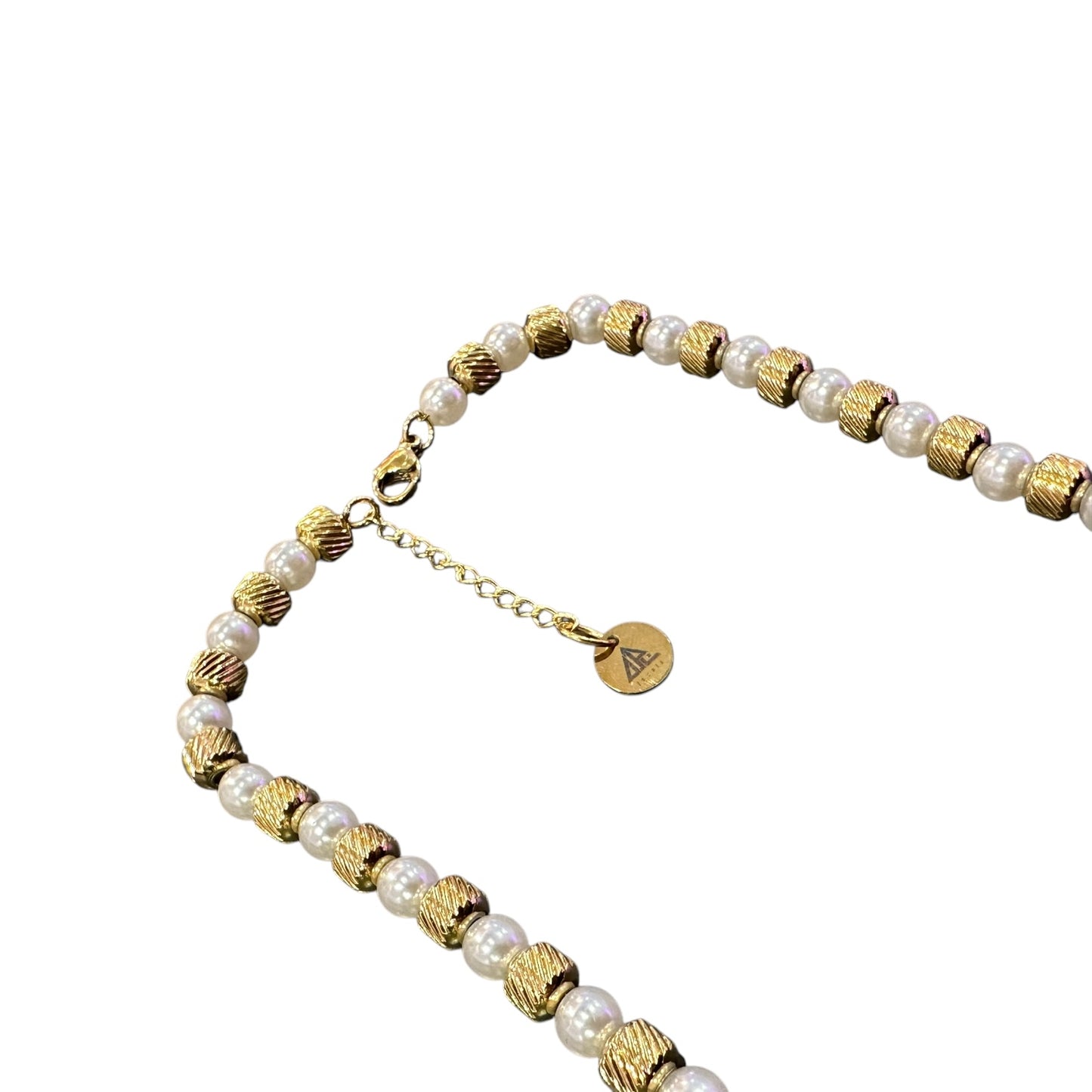 Collana unisex oro con perle