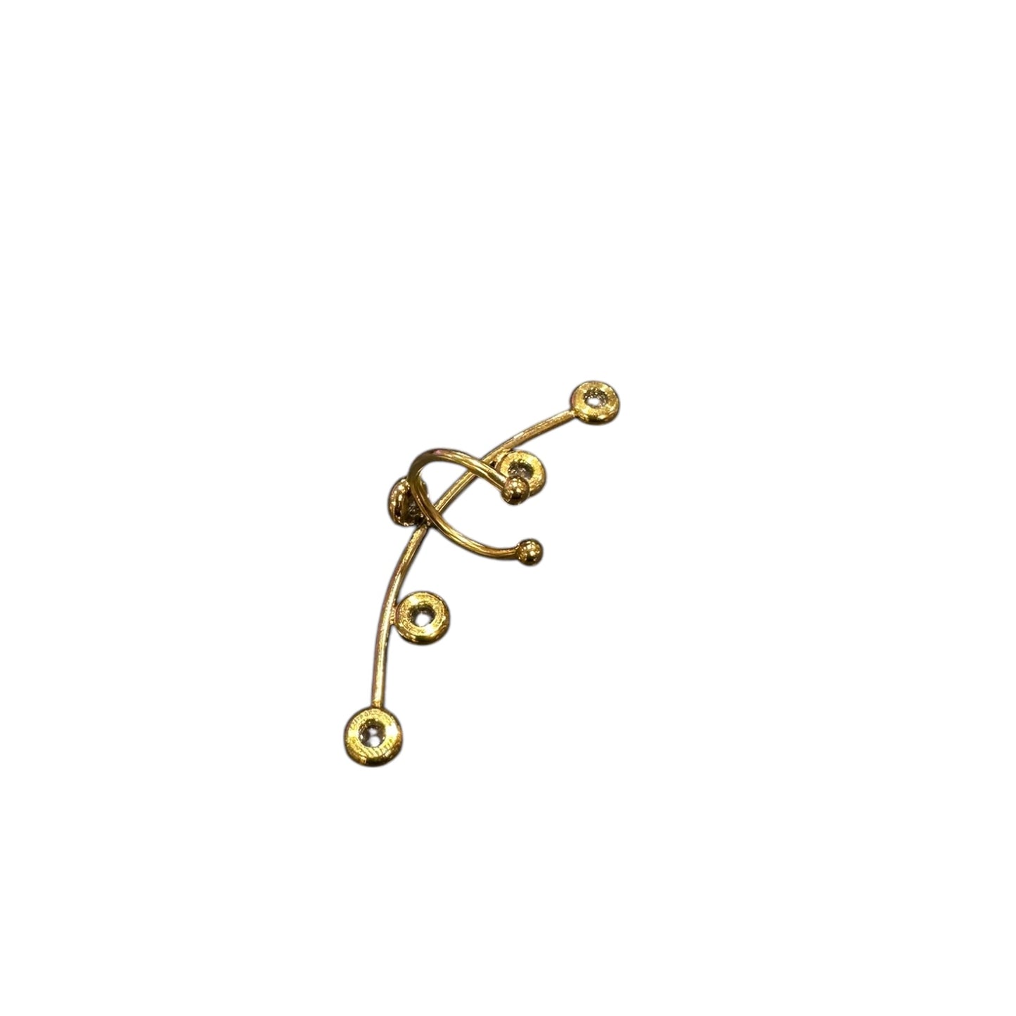 Orecchino Ear Cuff Oro con Cristalli tondi