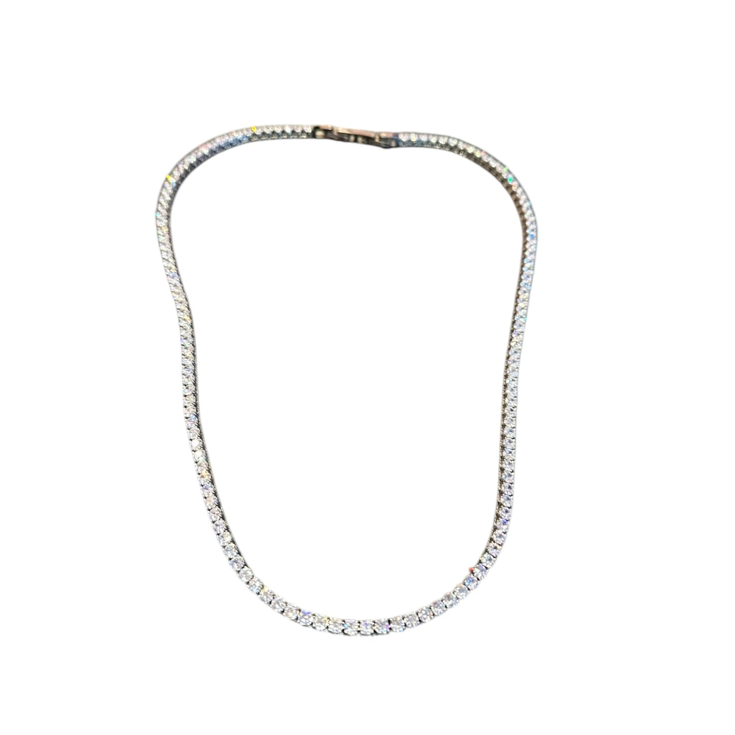 Collana Tennis argento e cristalli