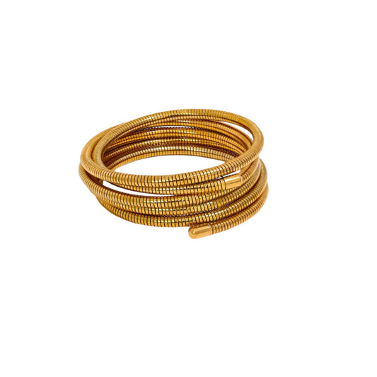 Bracciale tubo gas sottile oro