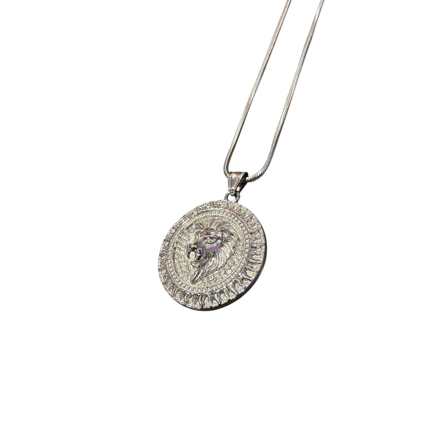 Collana con Ciondolo Leone 3D Argento