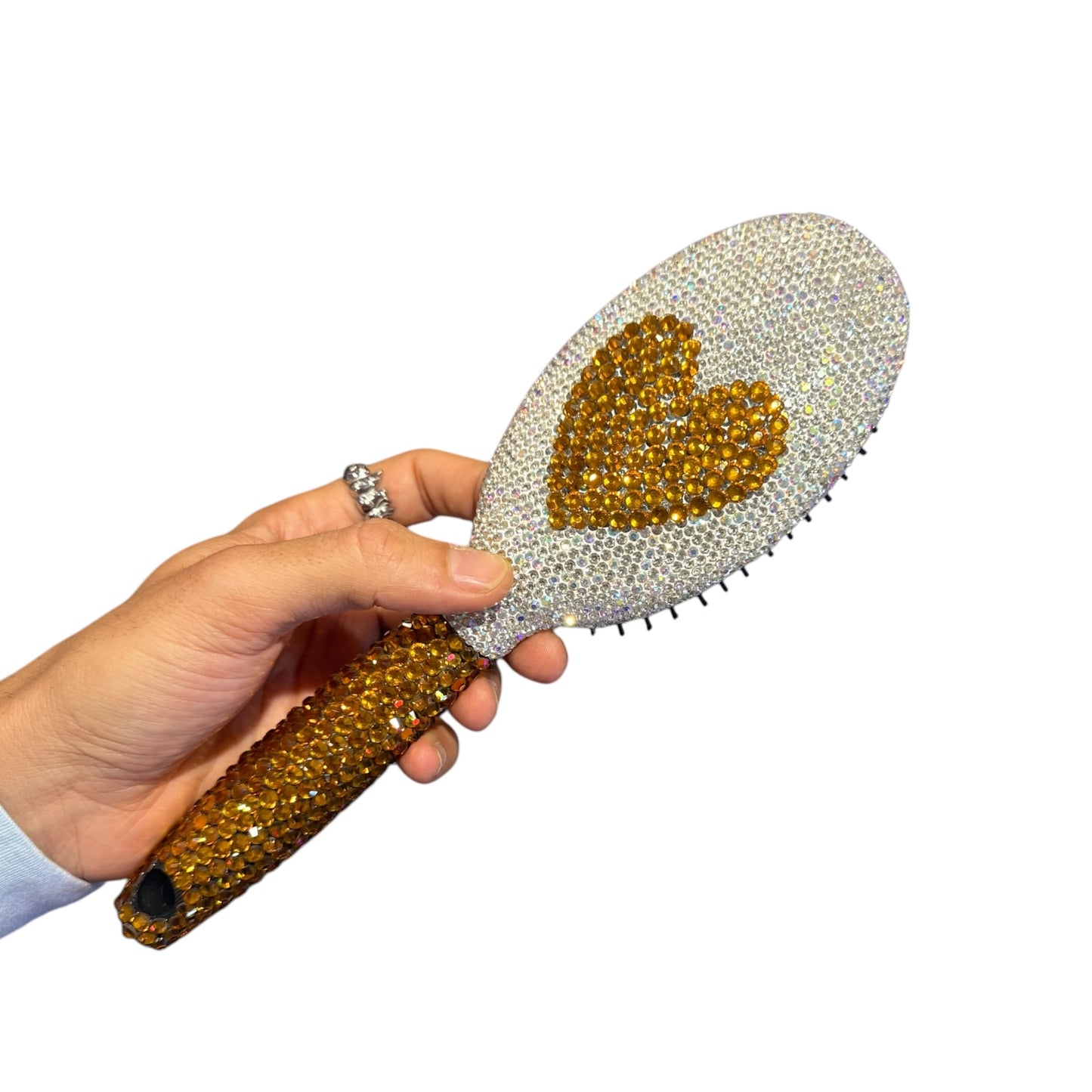 Spazzola Tonda Crystal heart gold Limited Edition