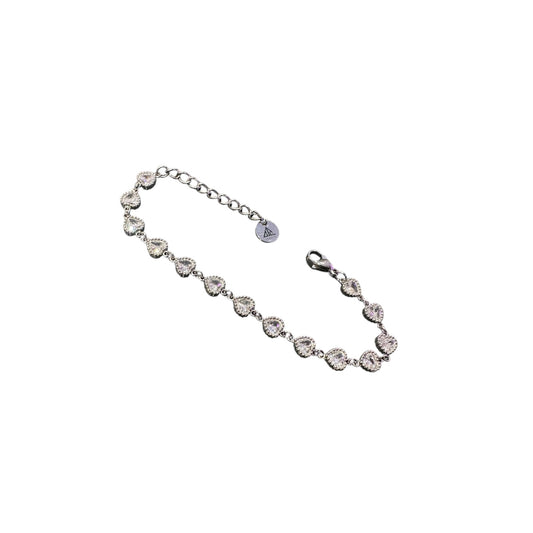 Bracciale Cuoricini Crystal Argento