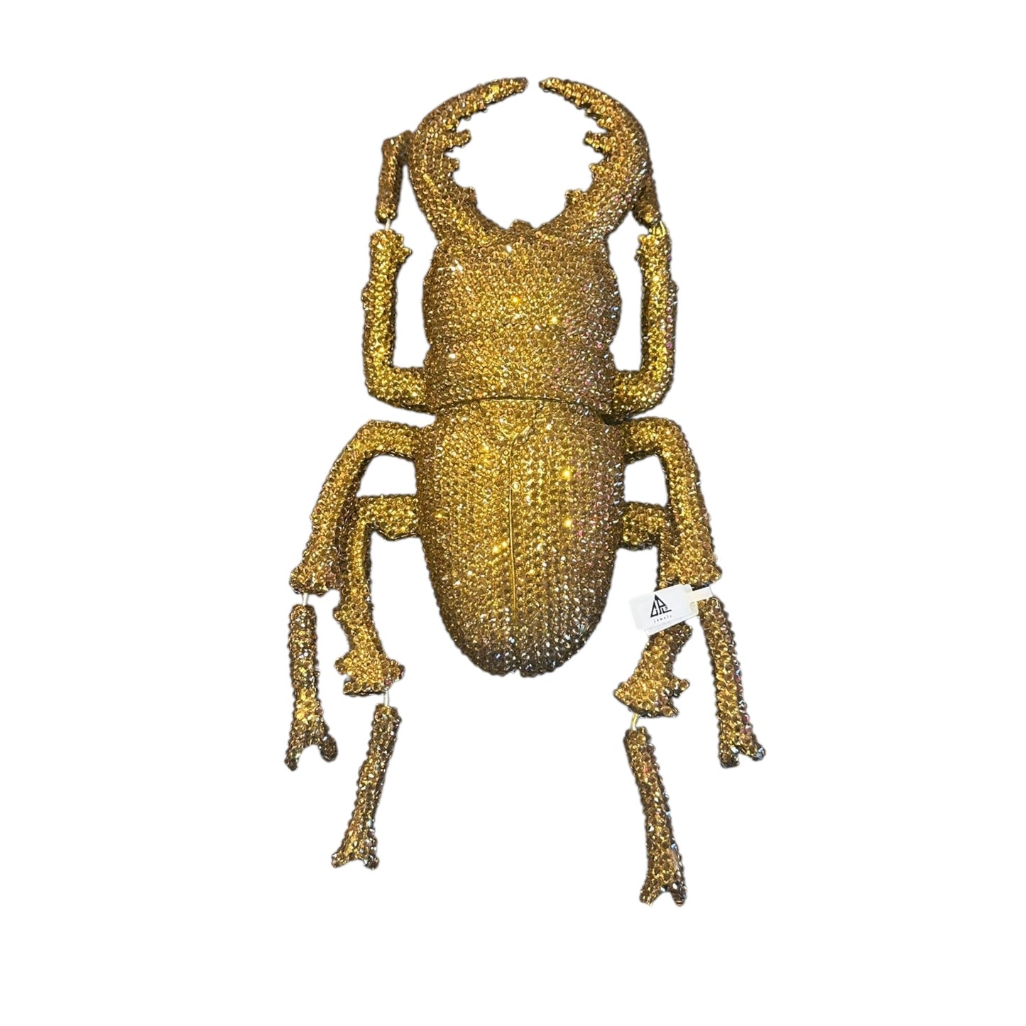 OGGETTISTICA -SCARABEO  CRISTALLI ORO- DA PARETE